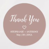 ミニマリスト・ダスティバラとホワイト結婚ズ ラベル (デザイン1)