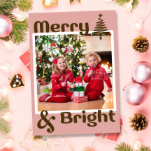 ミニマリスト ダスティピンク ブラウン クリスマスツリー 写真