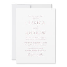 ミニマリスト ダスティピンク＆ホワイト シンプルウェディング