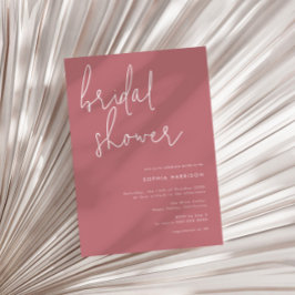 ミニマリスト ダスティローズ ブライダルシャワー 招待状