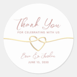 ミニマリスト・ダスティ結婚バラズ・サンキュー ラウンドシール