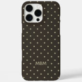 ミニマリスト ダークグレー カスタムモノグラム ドット Case-Mate iPhoneケース (裏面)