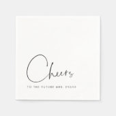 ミニマリスト チェアーズ・トゥ・ザ・フューチャー ミセス ブライズシャワー スタンダードカクテルナプキン (正面)