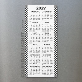 ミニマリスト チェッカー 2027 マグネットカレンダー