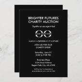 ミニマリスト・チャリティイベントプリントとデジタル 招待状 (正面/裏面)