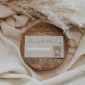 ミニマリスト テディベア ファミリー トラディション ベビーシャワー エンクロージャーカード