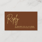 ミニマリスト テラコッタ ボヘミアンのSave the Date RSVP エンクロージャーカード (正面)