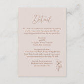 ミニマリスト テラコッタ ボーホー ボタニカル ウェディング エンクロージャーカード (正面)