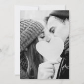 ミニマリスト テラコッタ 写真 結婚式の日付 招待状 (裏面)