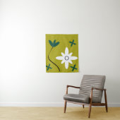 ミニマリスト デイジー フラワー 抽象的な植物画 タペストリー (インサイチュ)