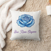 ミニマリスト デザイン ロマンチック ブルー ローズ フラワル ギフト クッション (ブランケット)
