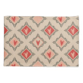 ミニマリスト トライバル ハート ダスティ ローズ デザイン 枕カバー (裏面)