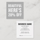 ミニマリスト·トレンディー·グモダンレー 割引カード (正面/裏面)