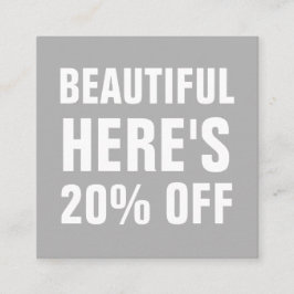 ミニマリスト·トレンディー·グモダンレー 割引カード