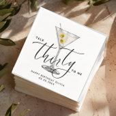 ミニマリスト「トークサーティトゥーミー」マーティニグラス 30th スタンダードカクテルナプキン