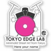 ミニマリスト ドラムキット - Tokyo Edge Lab シール (正面)