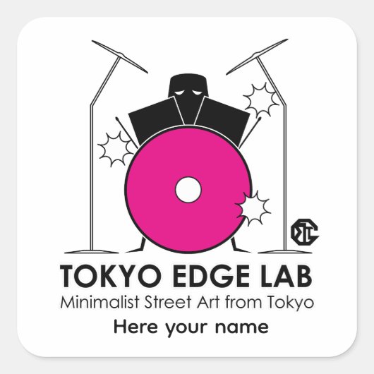 ミニマリスト ドラムキット - Tokyo Edge Lab スクエアシール (正面)