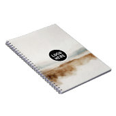 ミニマリスト ナチュラル ウォーターカラー アブストラクト パターン ノートブック (右側)