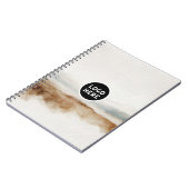 ミニマリスト ナチュラル ウォーターカラー アブストラクト パターン ノートブック (左側)