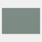 ミニマリスト ナチュラル ディープ セージ ソリッド カラー ラッピングペーパーシート (正面3)