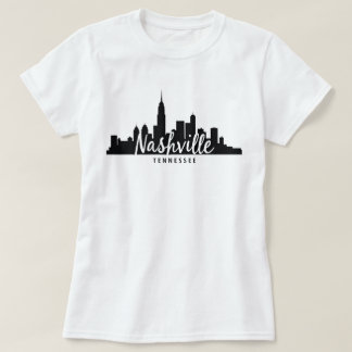 ミニマリスト ナッシュビル スカイライン テネシー Tシャツ