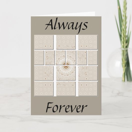 ミニマリスト ニュートラル ジオメトリック ベージュ トーン デザイン カード (正面)