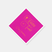 ミニマリスト ネオン ピンク シンプル ガール フェアリー 誕生日 スタンダードカクテルナプキン (角)