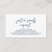 ミニマリスト·ネービー·ブモダンルー·ベビーの本 エンクロージャーカード (正面)