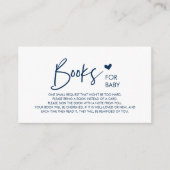 ミニマリスト・ネービー・ブルー・ベビーモダン向けの書籍 エンクロージャーカード (正面)