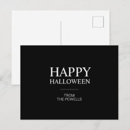 ミニマリスト ハッピー ハロウィン ポストカード | クラシック