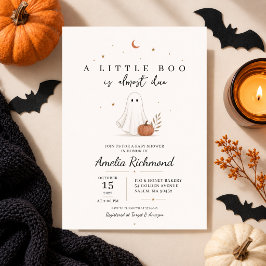 ミニマリスト ハロウィン かぼちゃ あと少しで可愛い赤ちゃん 招待状
