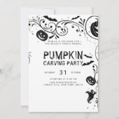 ミニマリスト ハロウィン ホリデー 招待状 (正面)