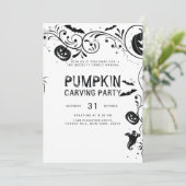ミニマリスト ハロウィン ホリデー 招待状 (スタンド正面)
