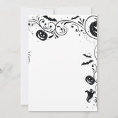 ミニマリスト ハロウィン ホリデー 招待状 (裏面)