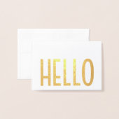 ミニマリスト ハロー シンプル モダン グラム 折りたたみ ノート 箔カード (封筒付き正面)