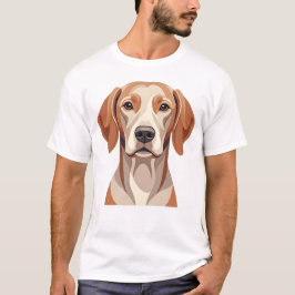 ミニマリスト ハンガリー・ヴィスラ犬 ポートレート ラインアート Tシャツ