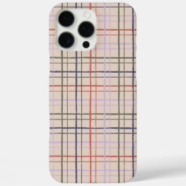 ミニマリスト ハンドドローンワビーグリッドチェック モダンラブ iPhone 16 PRO MAXケース