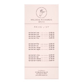 ミニマリスト ハンド アンド ラッシュ ロゴ メイクアップ アーティスト ピンク ラックカード (正面)