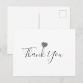 ミニマリスト ハート型 小石 ビジネス サンクスメッセージ ポストカード (正面/裏面)