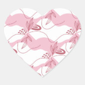 ミニマリスト ハート ステッカー (正面)