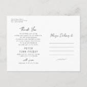 ミニマリスト ハート ベビーシャワー サンクス ベビー フォト ポストカード (裏面)