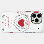 ミニマリスト ハート ラインアート 私はあなたを愛してる Case-Mate iPhoneケース (裏面 (横))