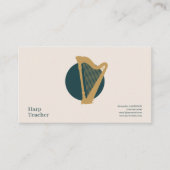 ミニマリスト ハープ教師 名刺 (正面)