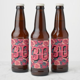 ミニマリスト バラの花 誕生日グッズ ビールラベル