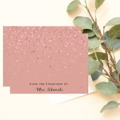 ミニマリスト バラピンク おしゃれな先生へのギフト ノートカード