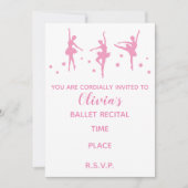 ミニマリスト、バレエの演奏会 招待状 (正面)