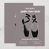 ミニマリスト バレエ発表会 招待状 (正面/裏面)