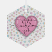 ミニマリスト バレンタインデーおめでとう ガラスオーナメント (裏面)