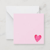 ミニマリスト バレンタインデー ハート ウォーターメロン ラブ ノートカード (裏面)