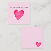 ミニマリスト バレンタインデー ハート ウォーターメロン ラブ ノートカード (正面/裏面)